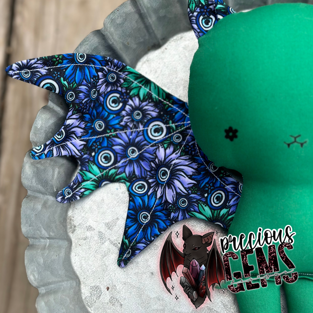 Evil eye floral bat doll RTS