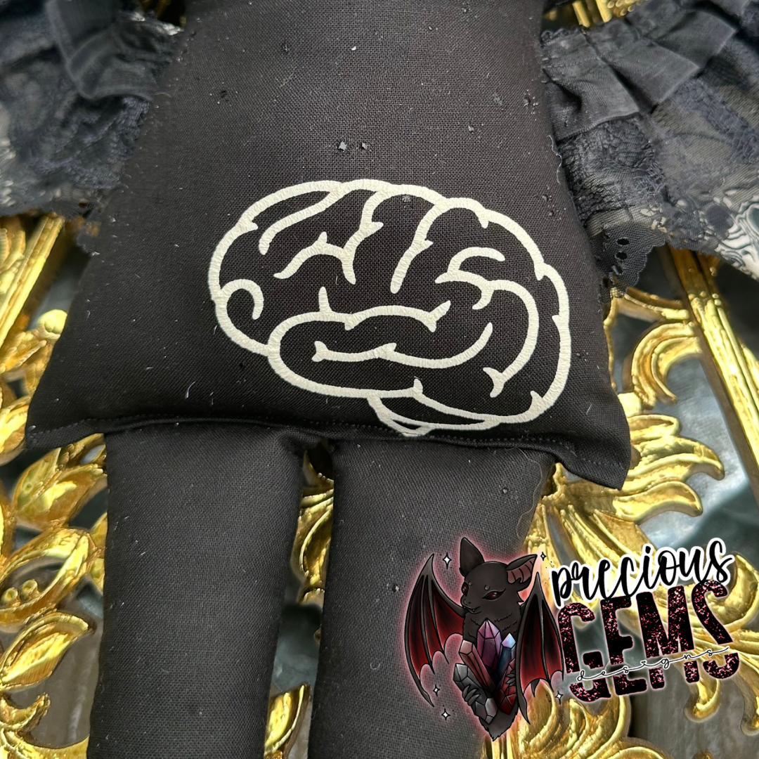 Sintober day 2 Brains/Organs OOAK XL bat doll RTS