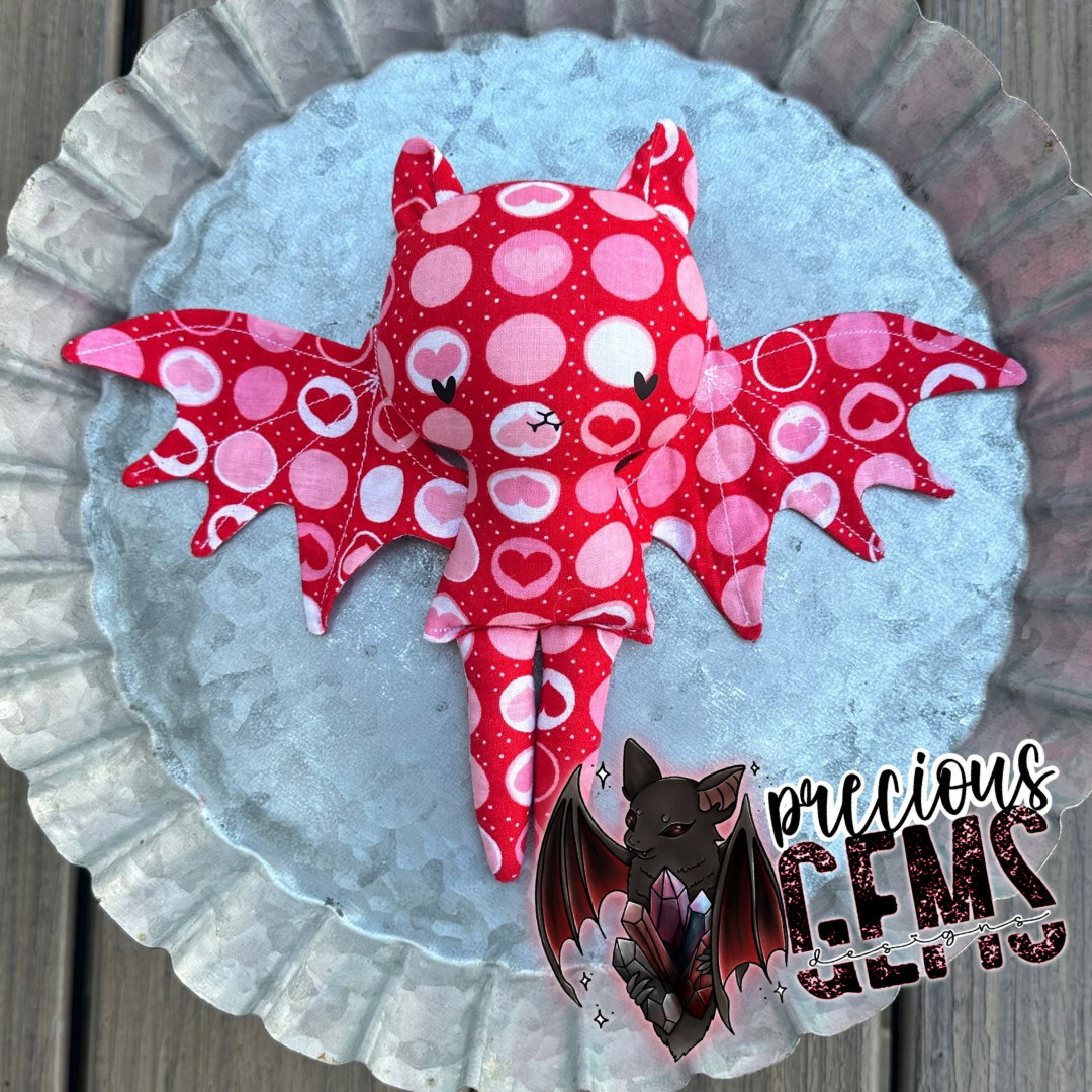 Circle hearts bat doll RTS