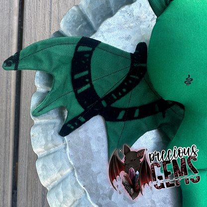 Dark green snake mesh bat doll RTS