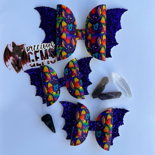 Rainbow bat planchette bat bow