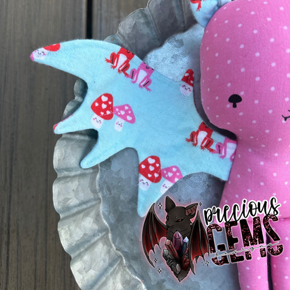 Frog and mushroom bat doll RTS