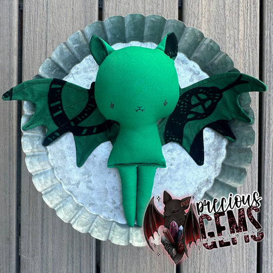 Dark green snake mesh bat doll RTS