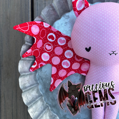 Hearts and polka dots bat doll RTS