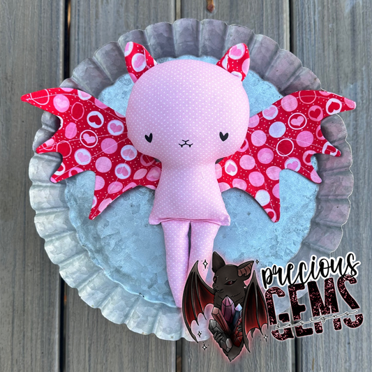 Hearts and polka dots bat doll RTS