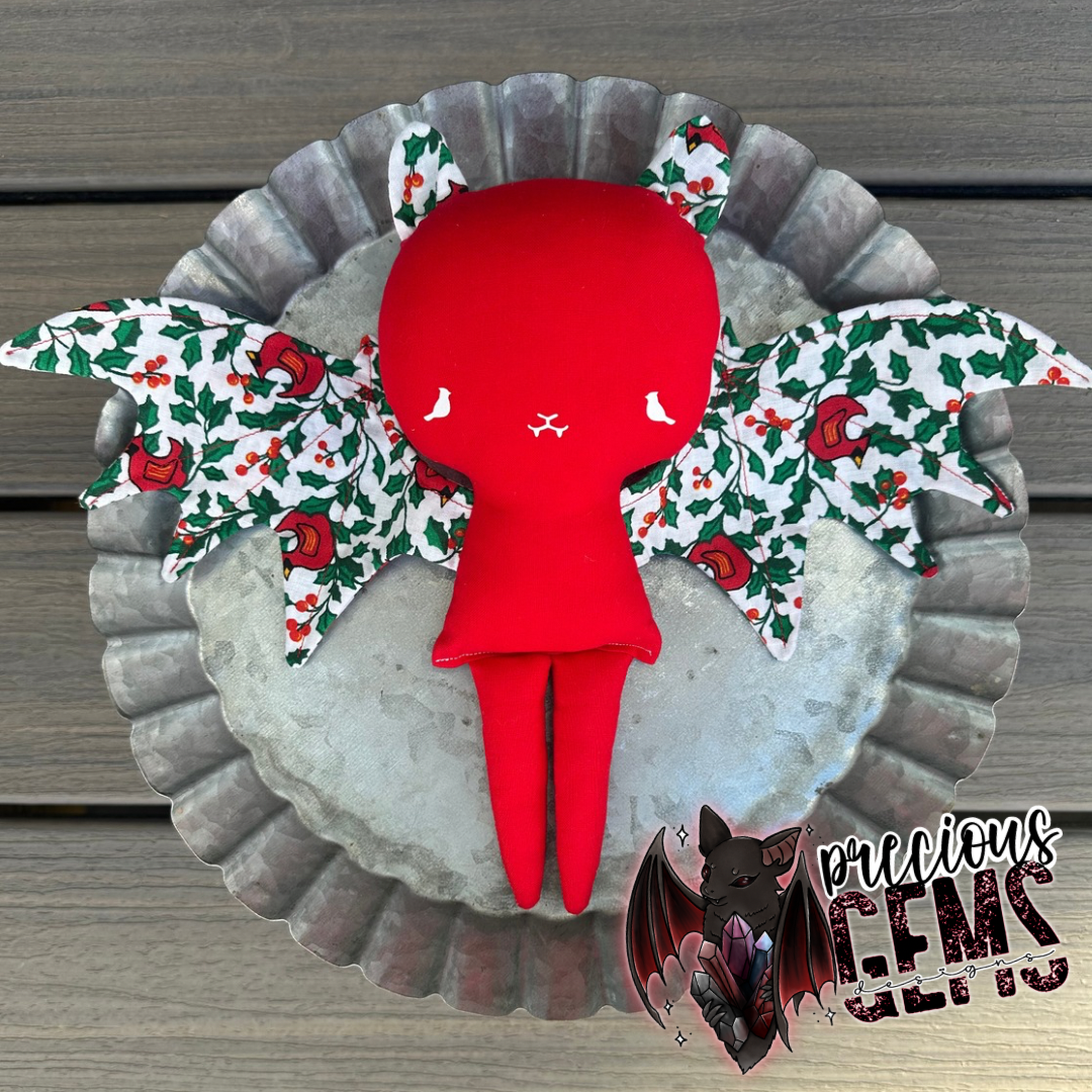 Christmas cardinals bat doll RTS
