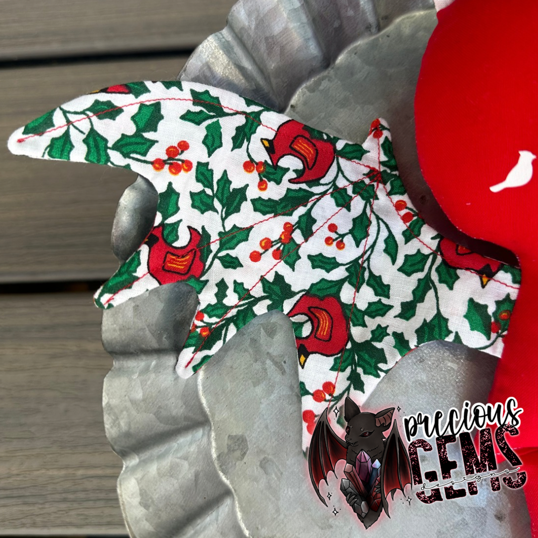 Christmas cardinals bat doll RTS