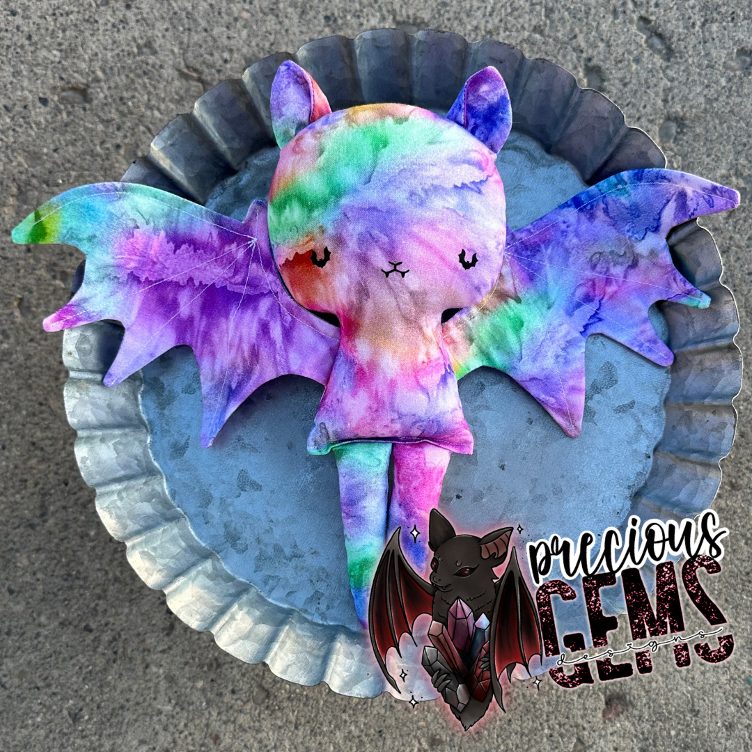 Watercolor bat doll RTS