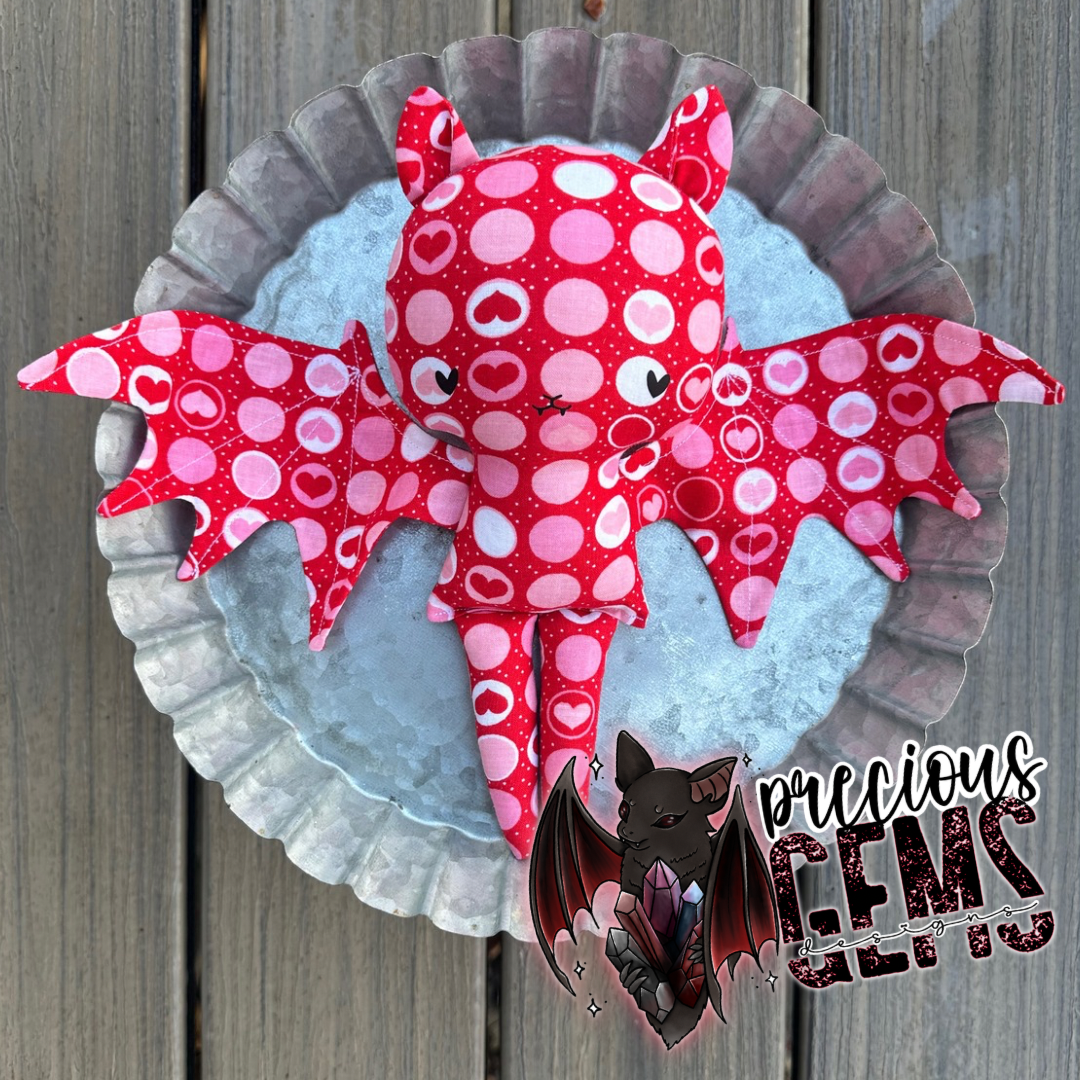 Circle hearts bat doll RTS