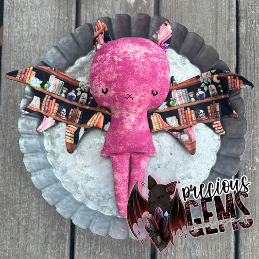 Pink bookshelves bat doll RTS