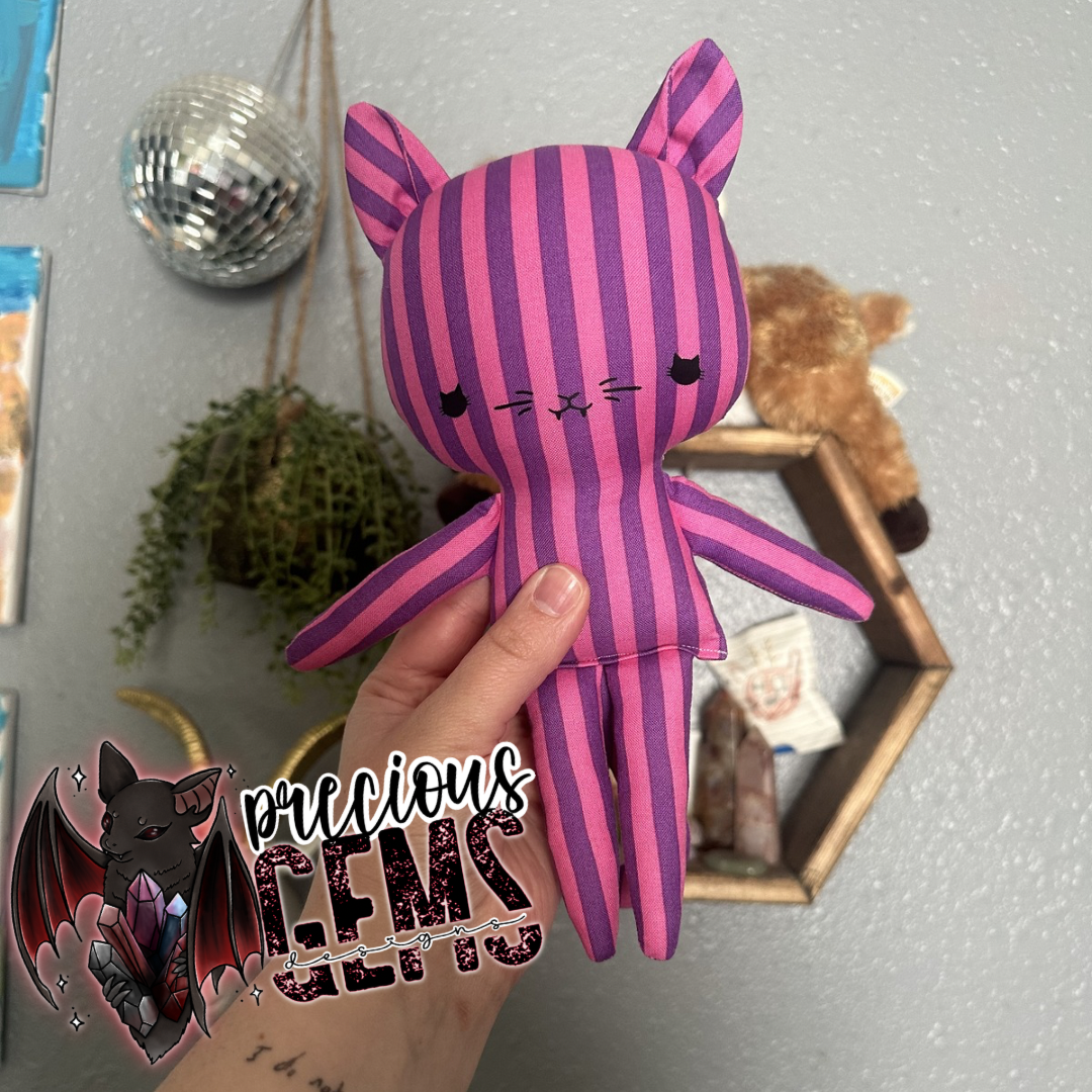 Striped cat doll preorder