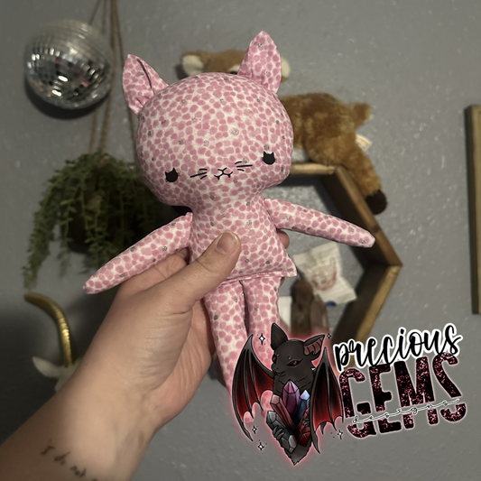 Pink glitter dot cat doll preorder