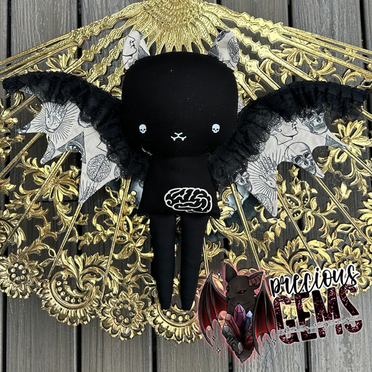 Sintober day 2 Brains/Organs OOAK XL bat doll RTS