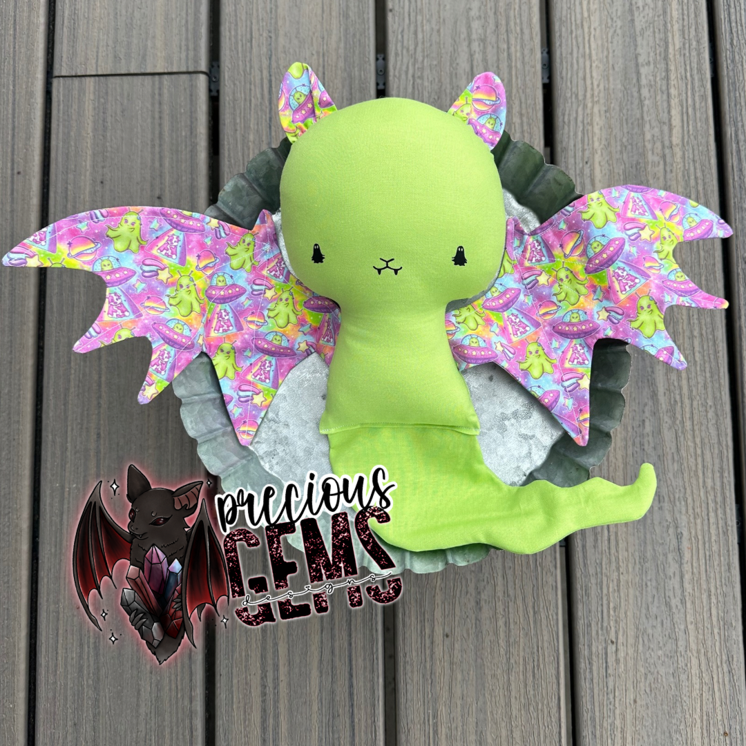 Beam me up green bat doll RTS
